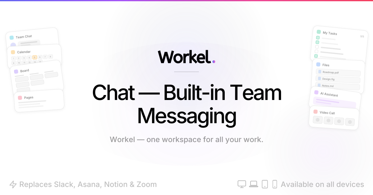 Chat — Built-in Team Messaging | Workel